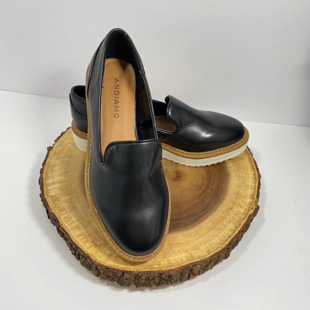 Andiamo Black Leather Loafers